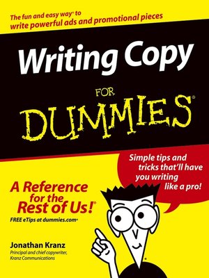 cover image of Writing CopyFor Dummies